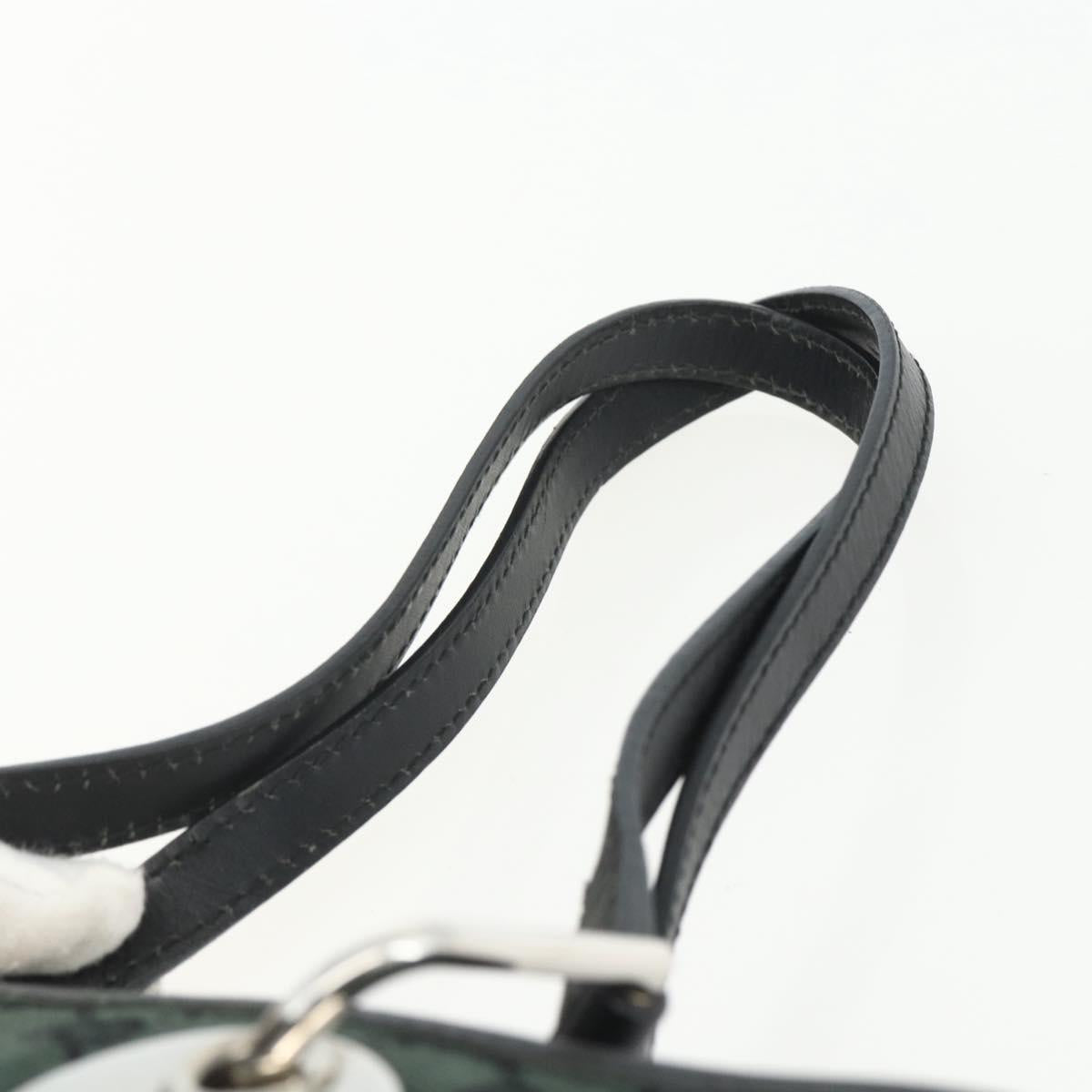 GUCCI GG Canvas Tote Bag Black Silver 285585 Auth 151603