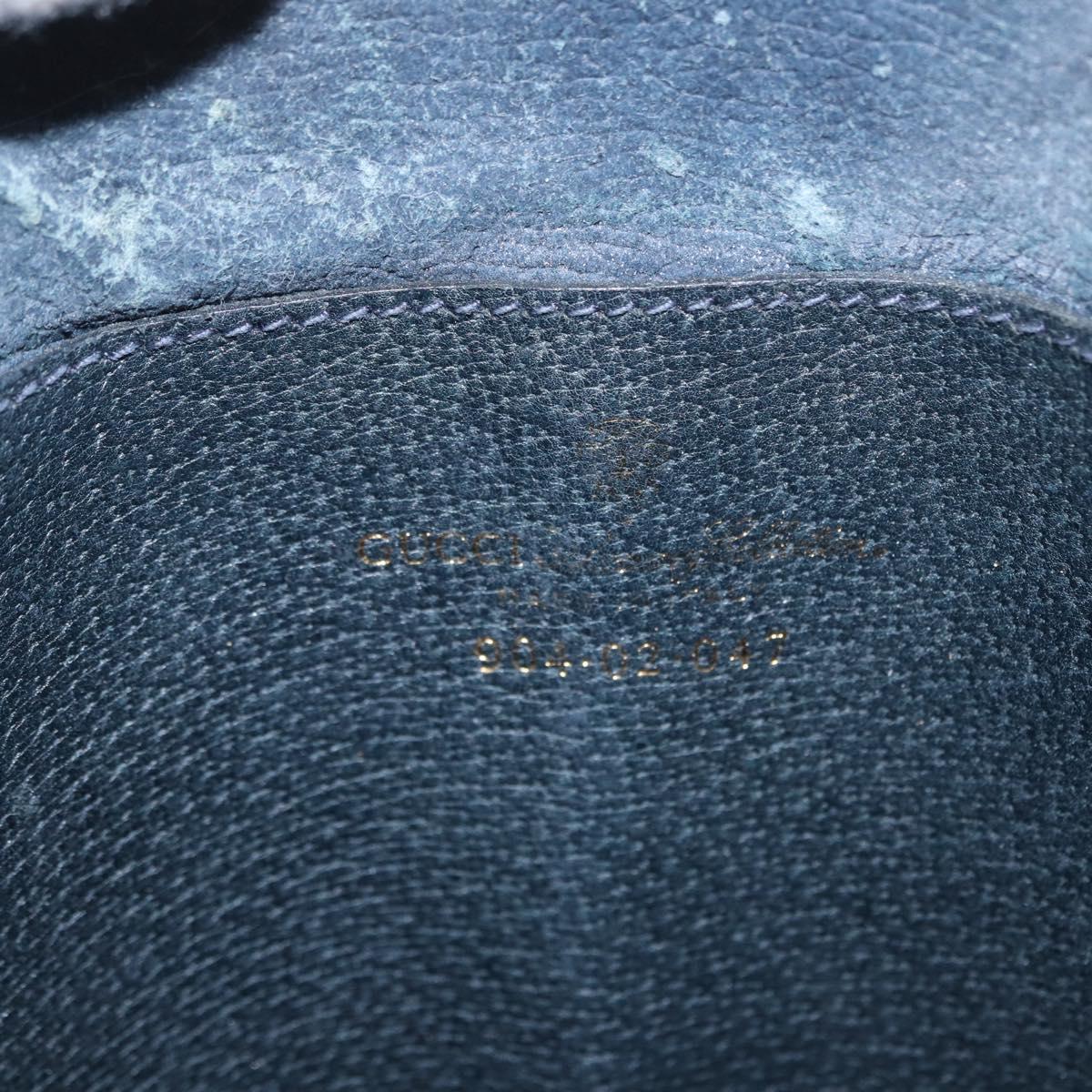 GUCCI GG Supreme Sherry Line Shoulder Bag PVC Navy Gold 904 02 047 Auth 151607