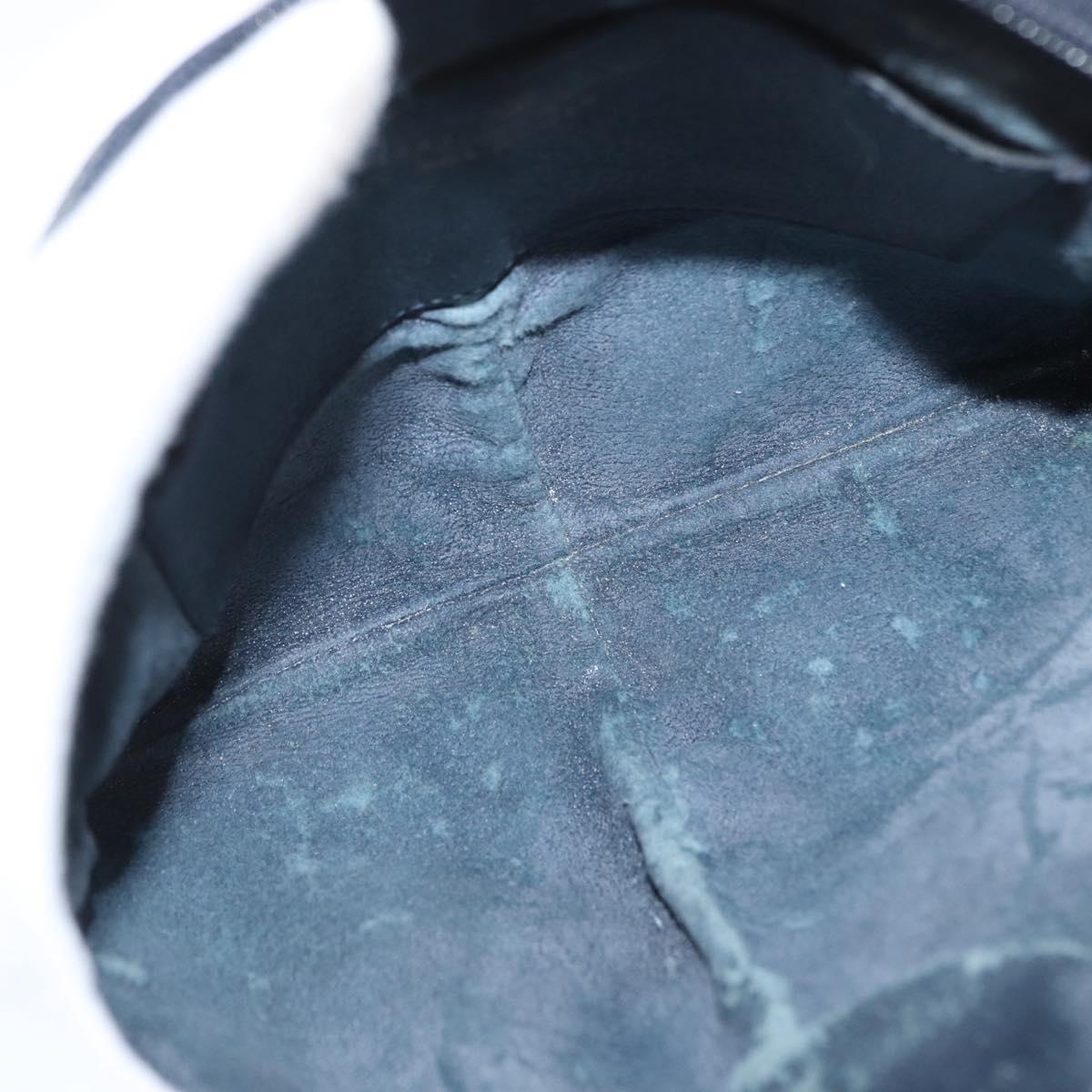 GUCCI GG Supreme Sherry Line Shoulder Bag PVC Navy Gold 904 02 047 Auth 151607