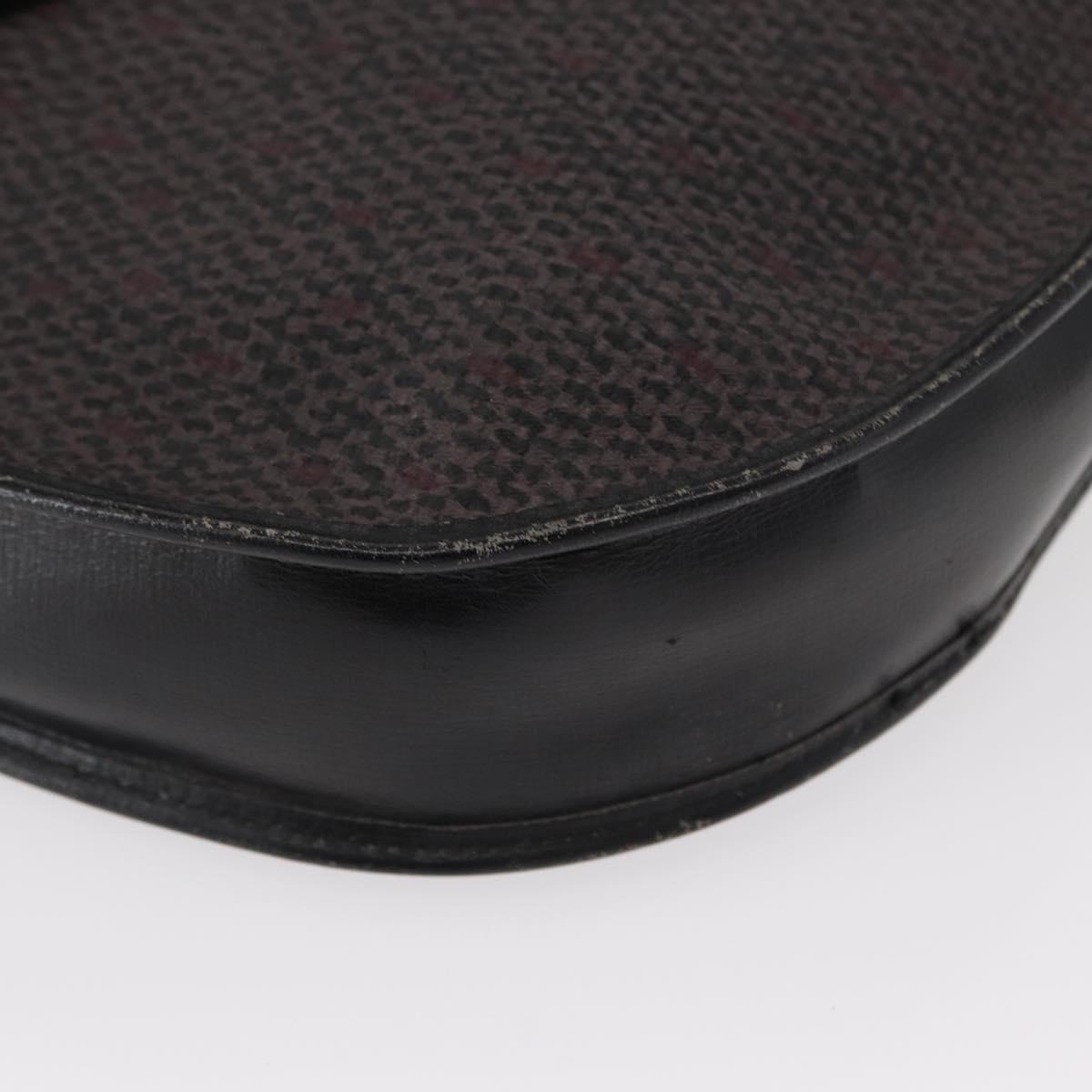 SAINT LAURENT Shoulder Bag Canvas Black Gold Auth 151616