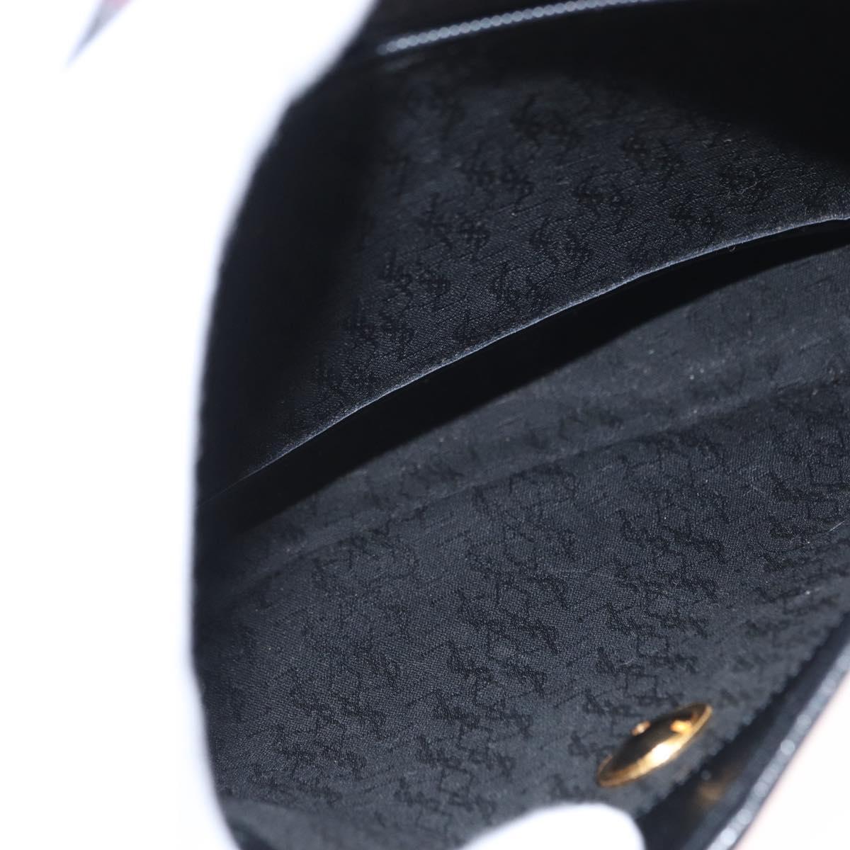 SAINT LAURENT Shoulder Bag Canvas Black Gold Auth 151616