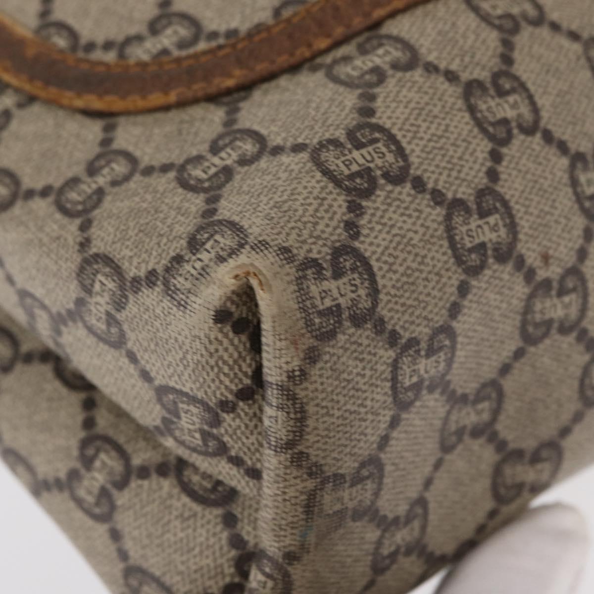 GUCCI GUCCI Plus Supreme Web Sherry Line Tote Bag PVC Beige Gold Auth 151618