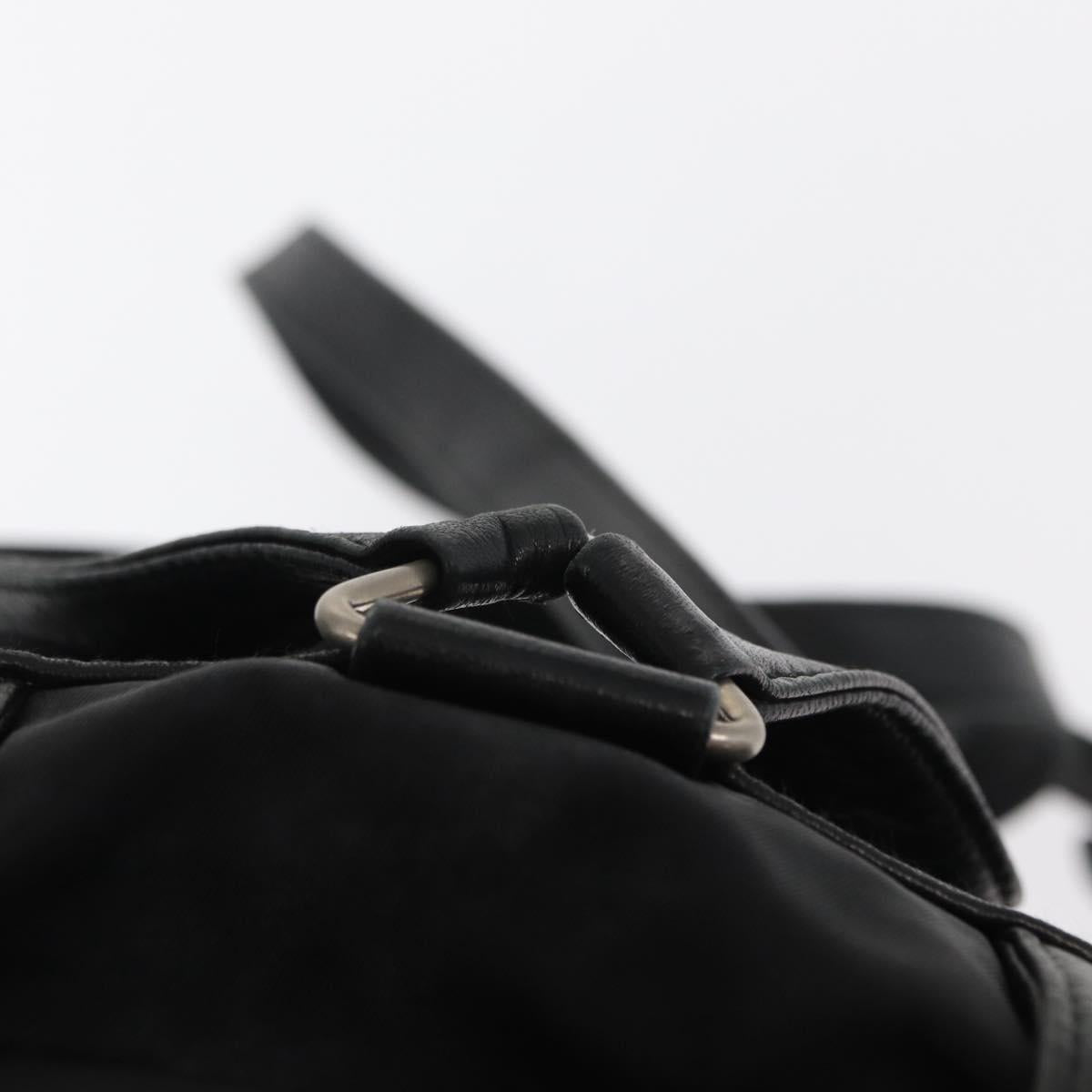 PRADA Backpack Nylon Black Silver Auth 151620