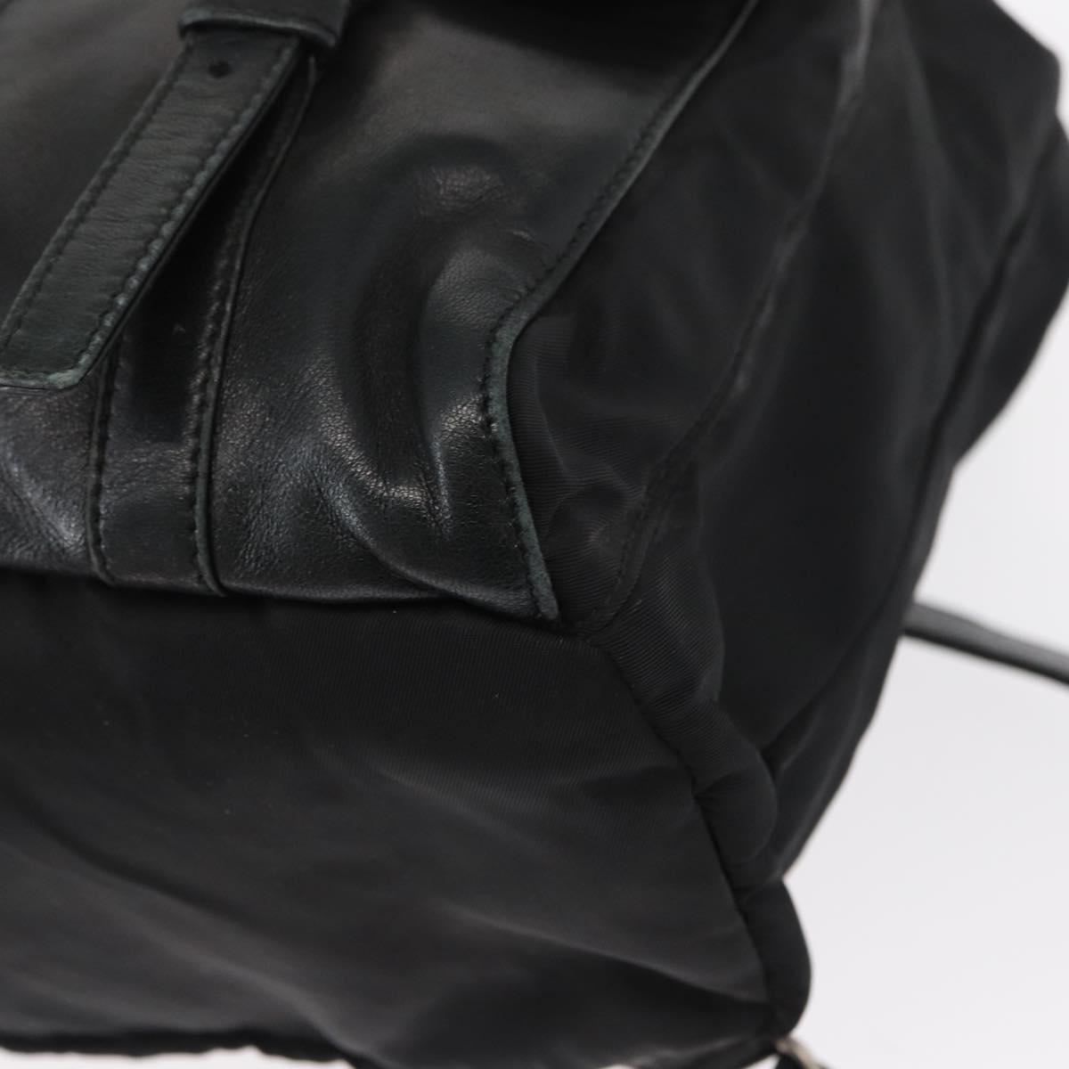 PRADA Backpack Nylon Black Silver Auth 151620