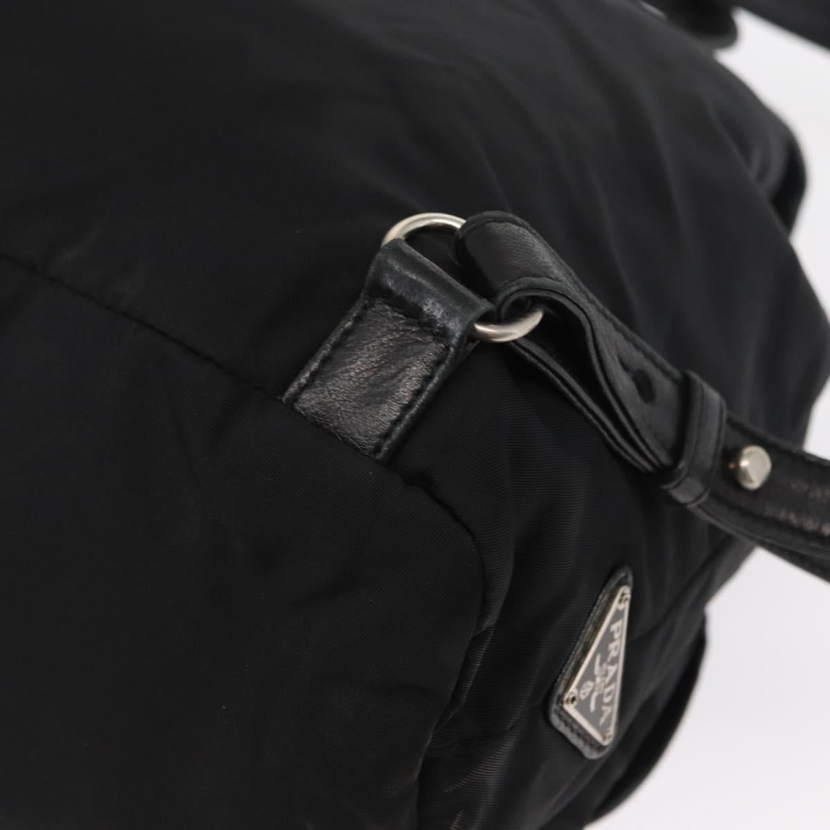 PRADA Backpack Nylon Black Silver Auth 151620