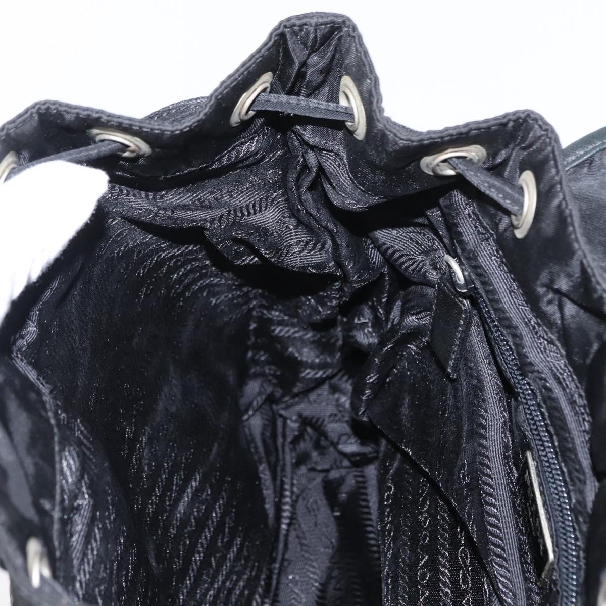 PRADA Backpack Nylon Black Silver Auth 151620