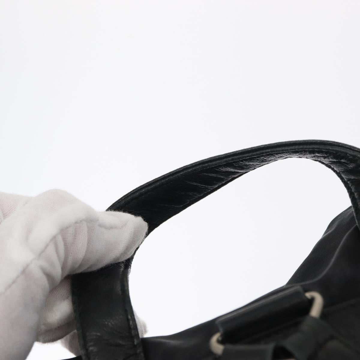 PRADA Backpack Nylon Black Silver Auth 151620