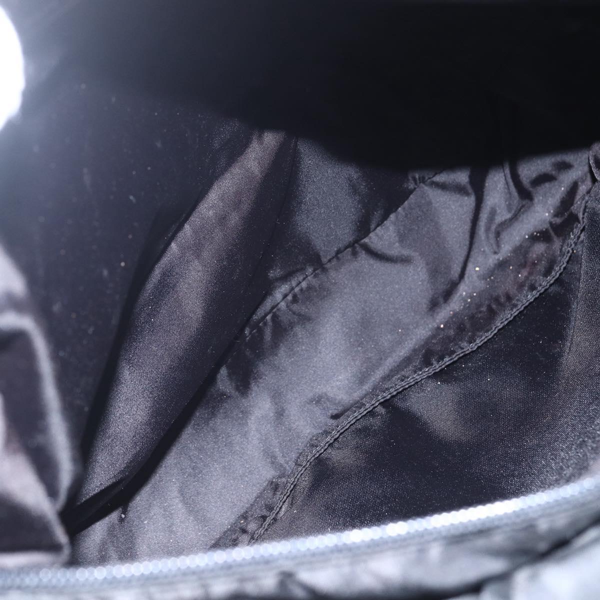 PRADA Shoulder Bag Nylon Black Silver Auth 151621