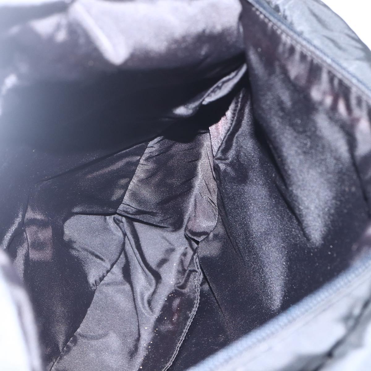 PRADA Shoulder Bag Nylon Black Silver Auth 151621