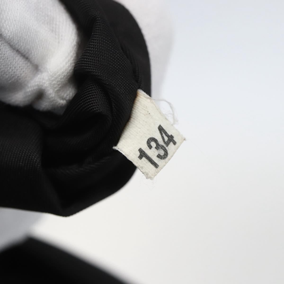 PRADA Shoulder Bag Nylon Black Silver Auth 151621