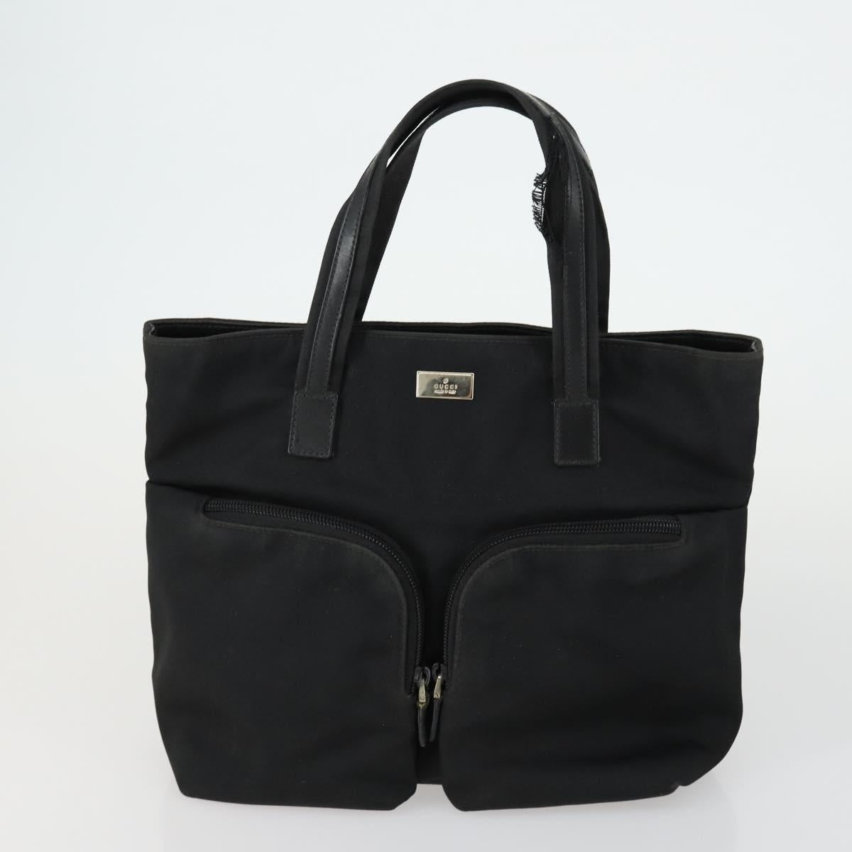 GUCCI GG Supreme Tote Bag PVC Nylon 3 Set Beige Black Auth 151624