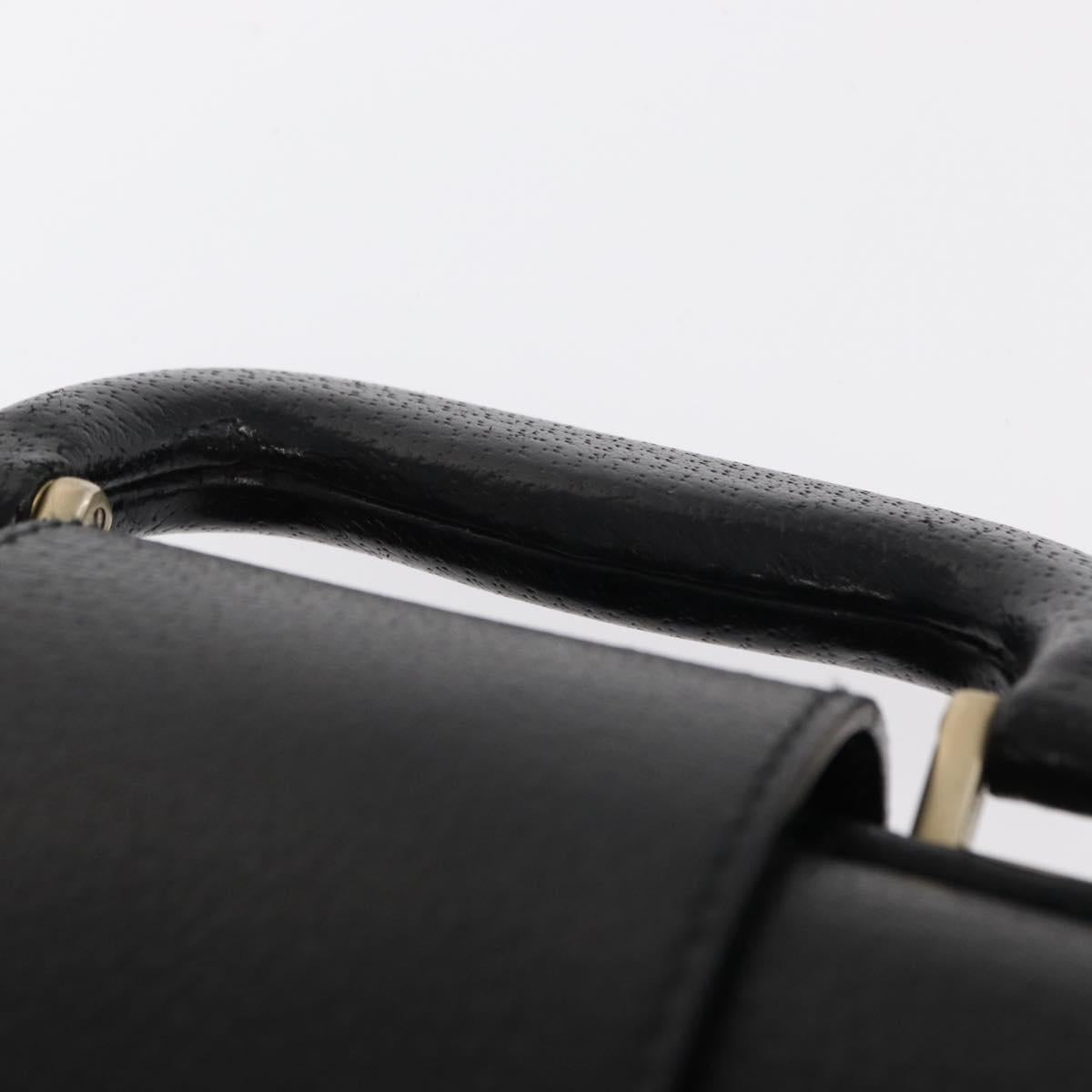 Salvatore Ferragamo Business Bag Leather Black Auth 151627