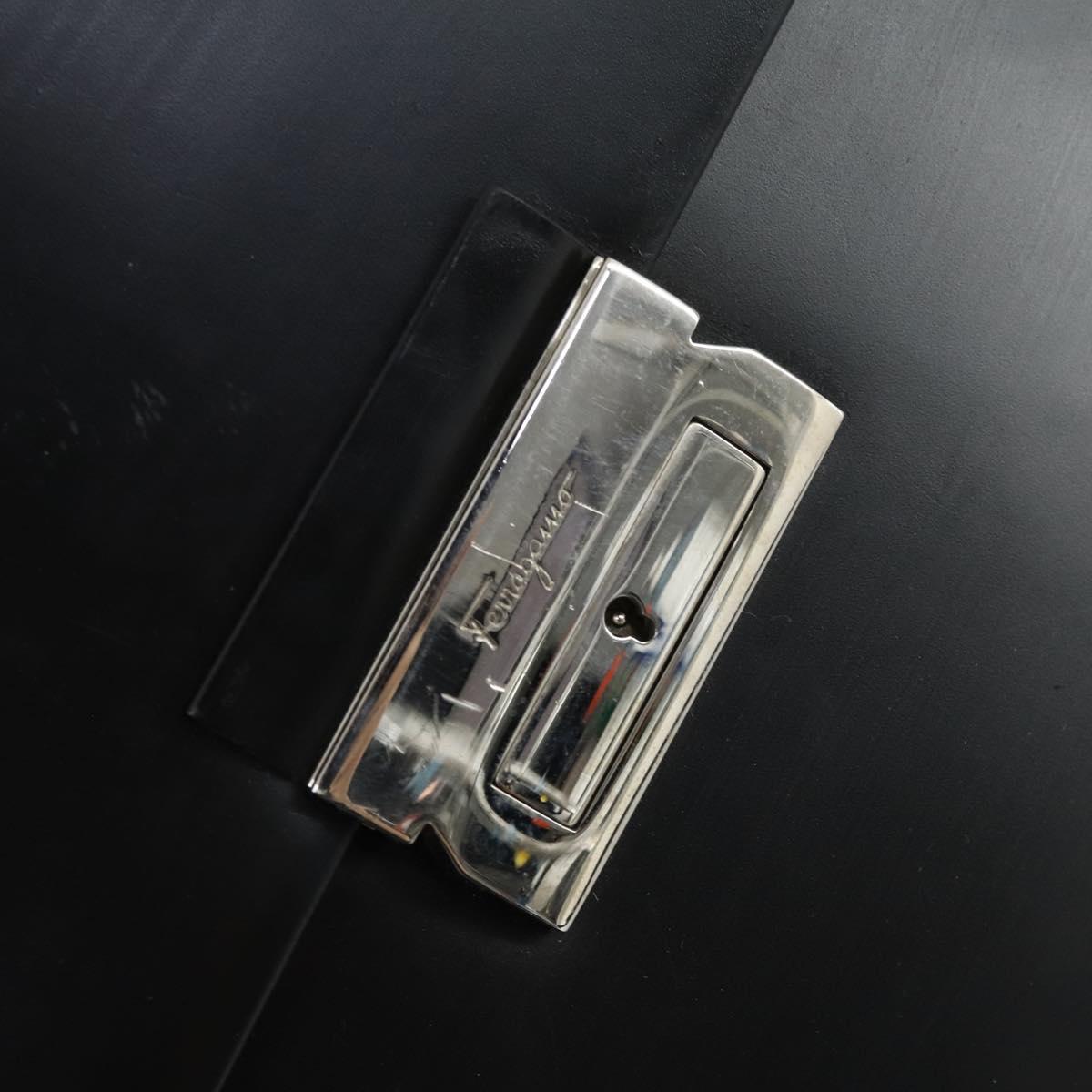 Salvatore Ferragamo Business Bag Leather 2way Black Auth 151628