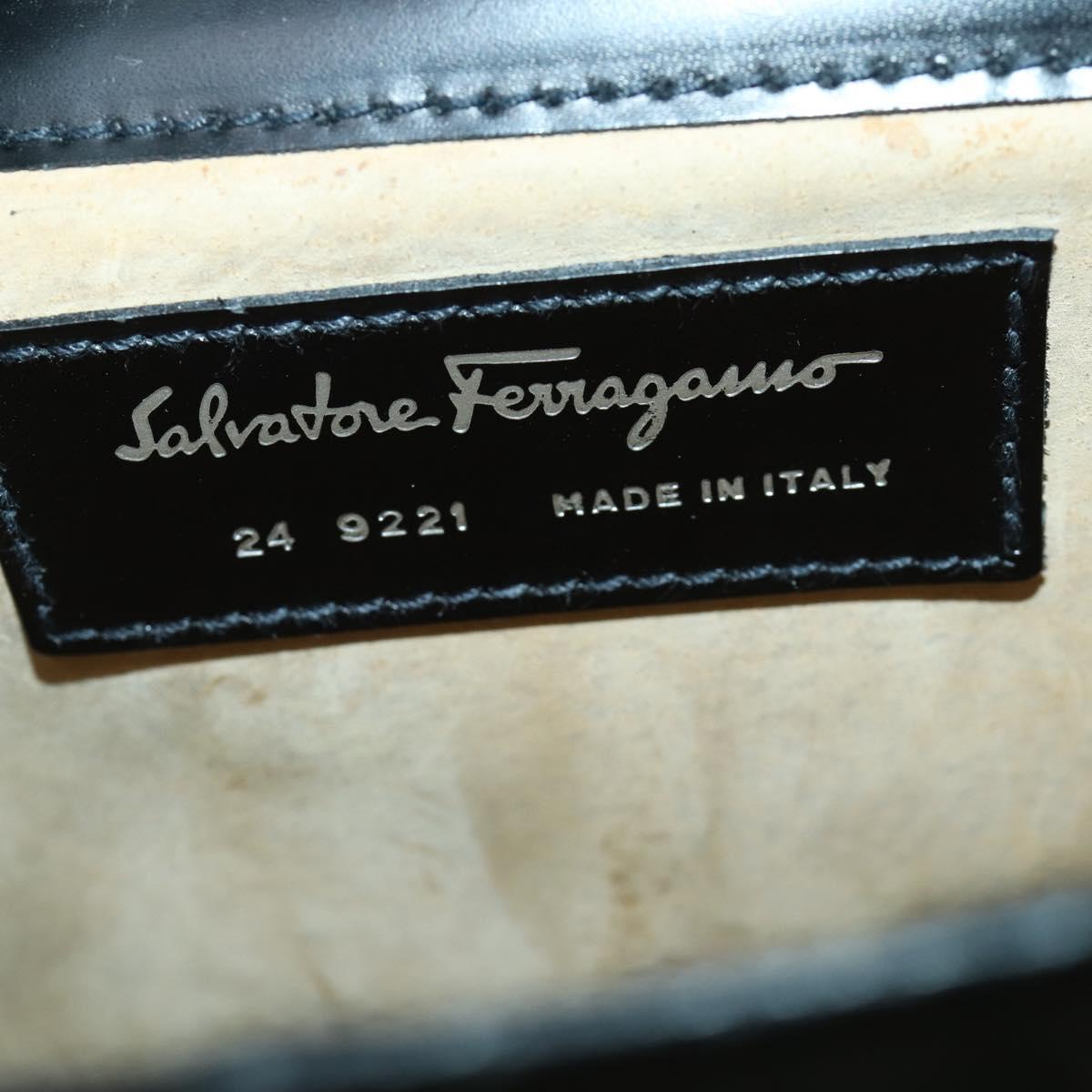 Salvatore Ferragamo Business Bag Leather 2way Black Auth 151628