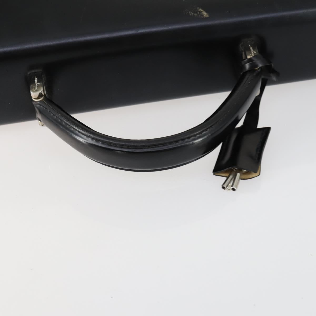 Salvatore Ferragamo Business Bag Leather 2way Black Auth 151628