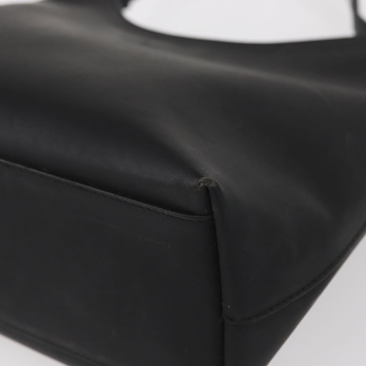 GUCCI Shoulder Bag Enamel Black Silver 001 3778 1705 Auth 151631