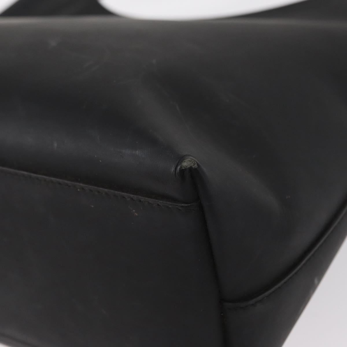 GUCCI Shoulder Bag Enamel Black Silver 001 3778 1705 Auth 151631