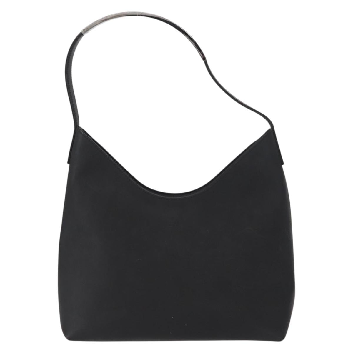 GUCCI Shoulder Bag Enamel Black Silver 001 3778 1705 Auth 151631