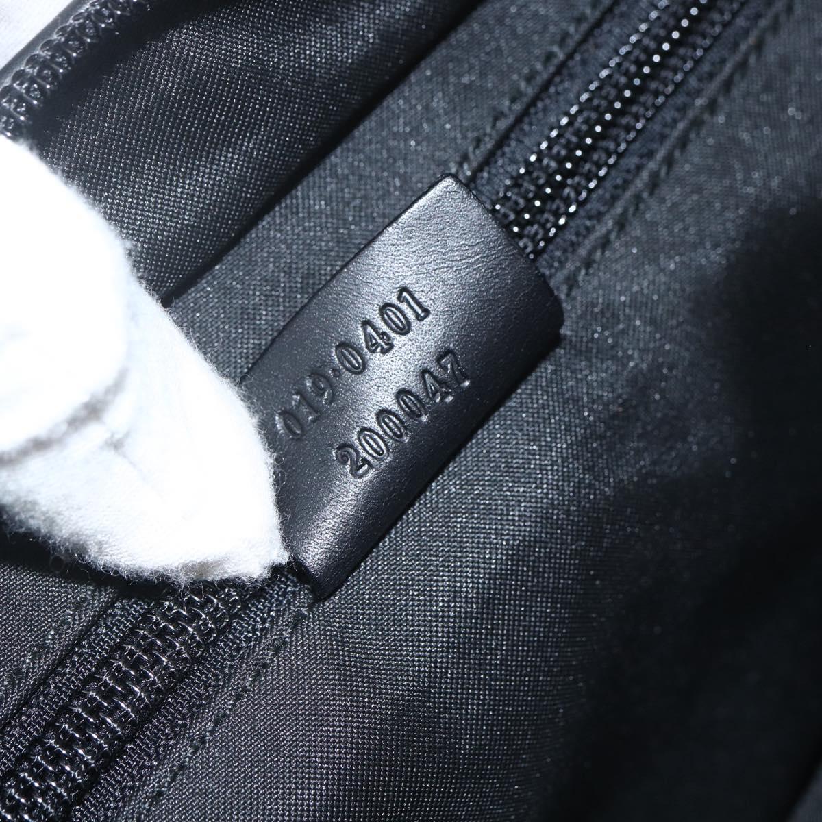 GUCCI GG Canvas Tote Bag Black Silver 019 0401 Auth 151632