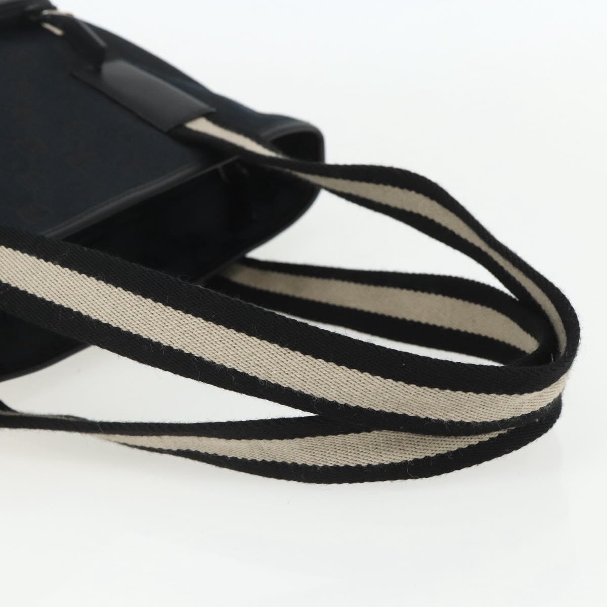 GUCCI GG Canvas Tote Bag Black Silver 019 0401 Auth 151632