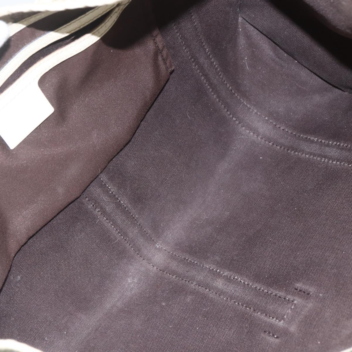 GUCCI GG Supreme Jackie Shoulder Bag PVC Beige Silver 203494 Auth 151634