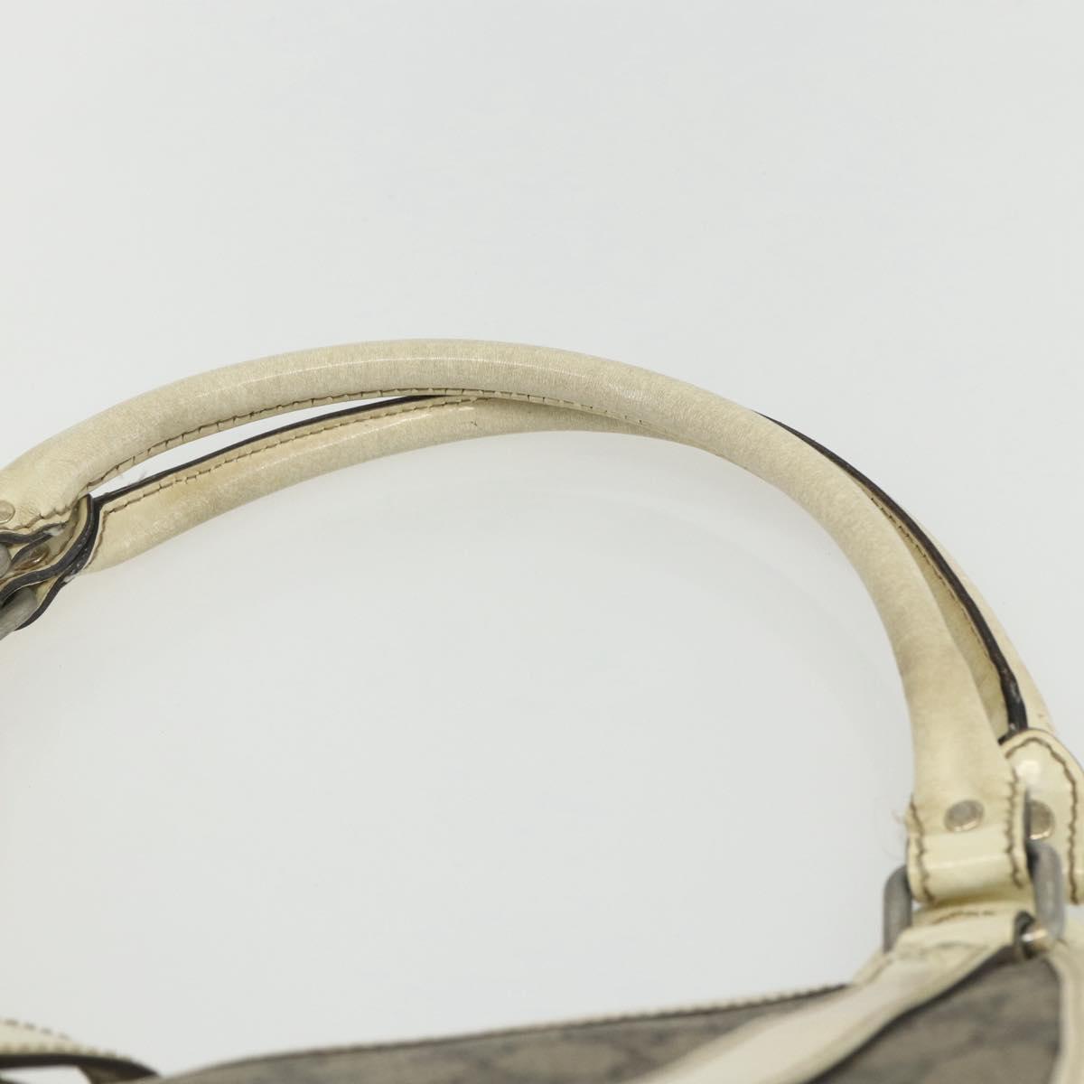 GUCCI GG Supreme Jackie Shoulder Bag PVC Beige Silver 203494 Auth 151634