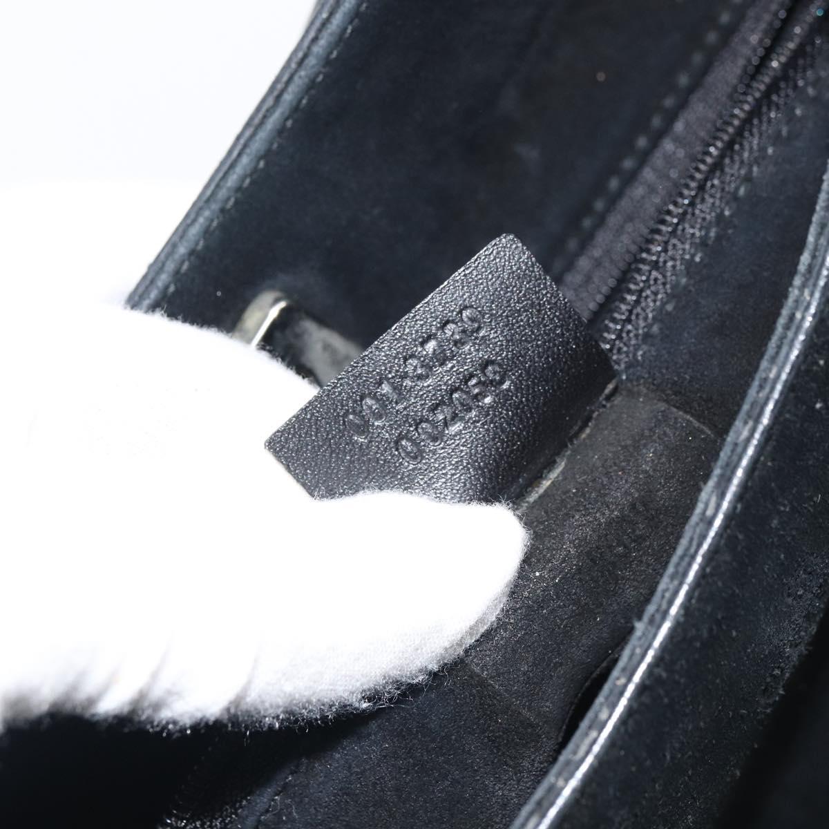 GUCCI Bamboo Shoulder Bag Suede Black 001 3739 Auth 151635