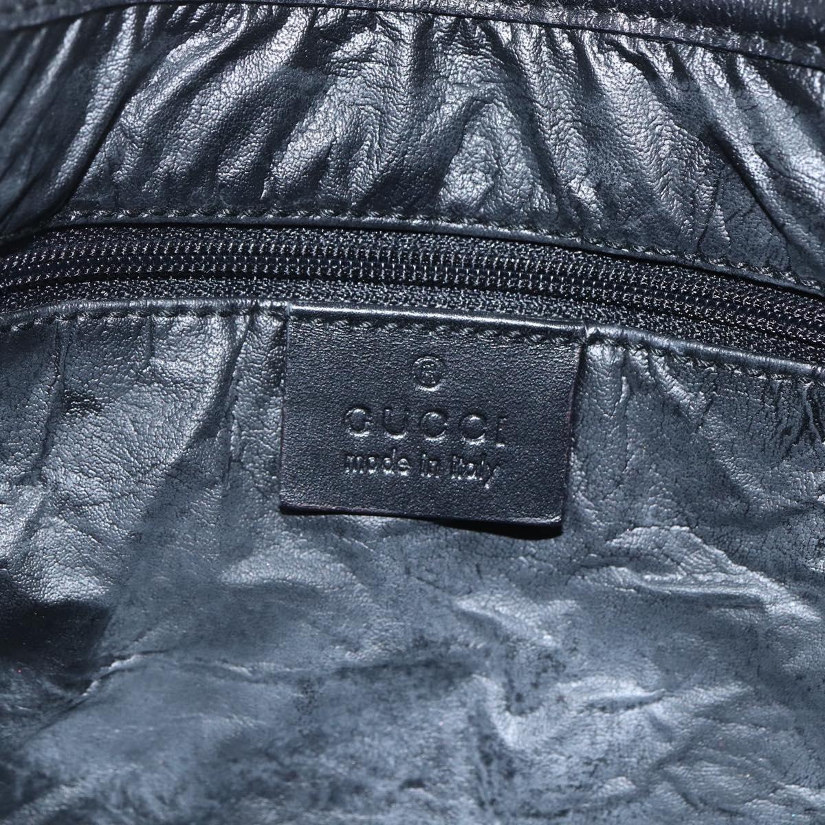 GUCCI GG Canvas Jackie Shoulder Bag Black Silver 001 4057 Auth 151638