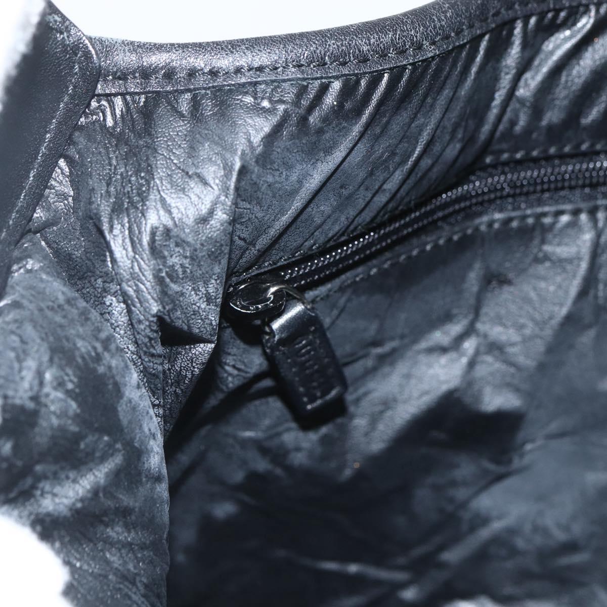 GUCCI GG Canvas Jackie Shoulder Bag Black Silver 001 4057 Auth 151638