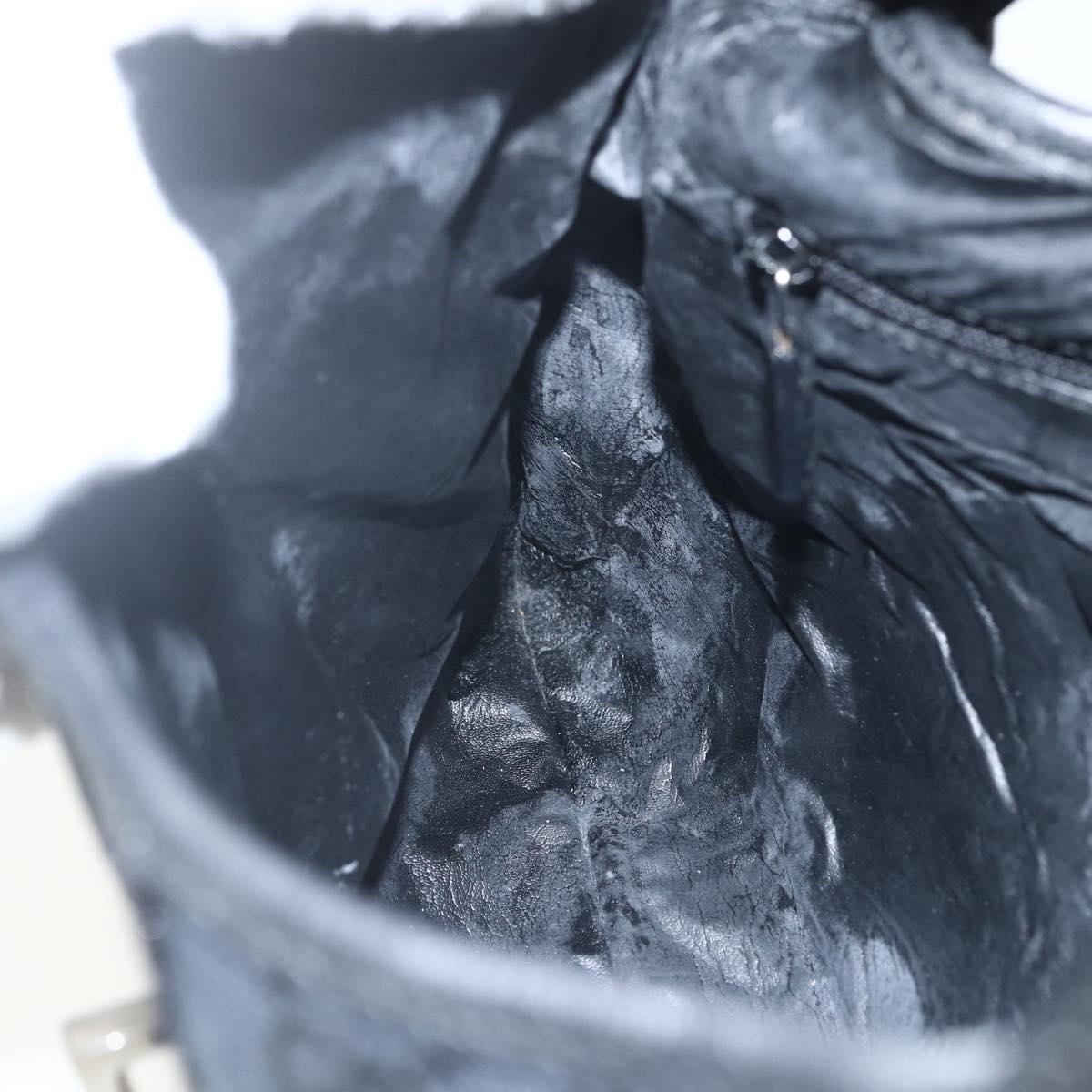 GUCCI GG Canvas Jackie Shoulder Bag Black Silver 001 4057 Auth 151638