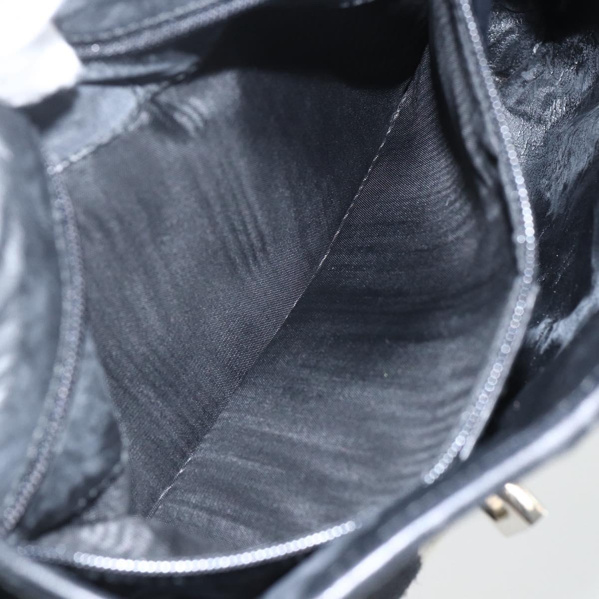 GUCCI GG Canvas Jackie Shoulder Bag Black Silver 001 4057 Auth 151638