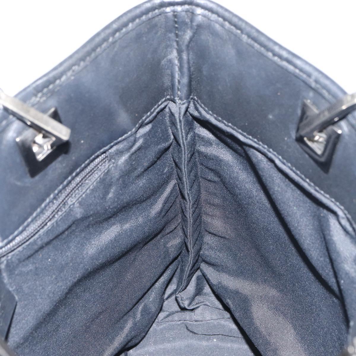 GUCCI GG Canvas Tote Bag Black Silver 31244 Auth 151644