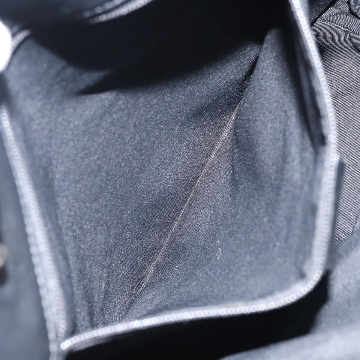 GUCCI GG Canvas Tote Bag Black Silver 31244 Auth 151644