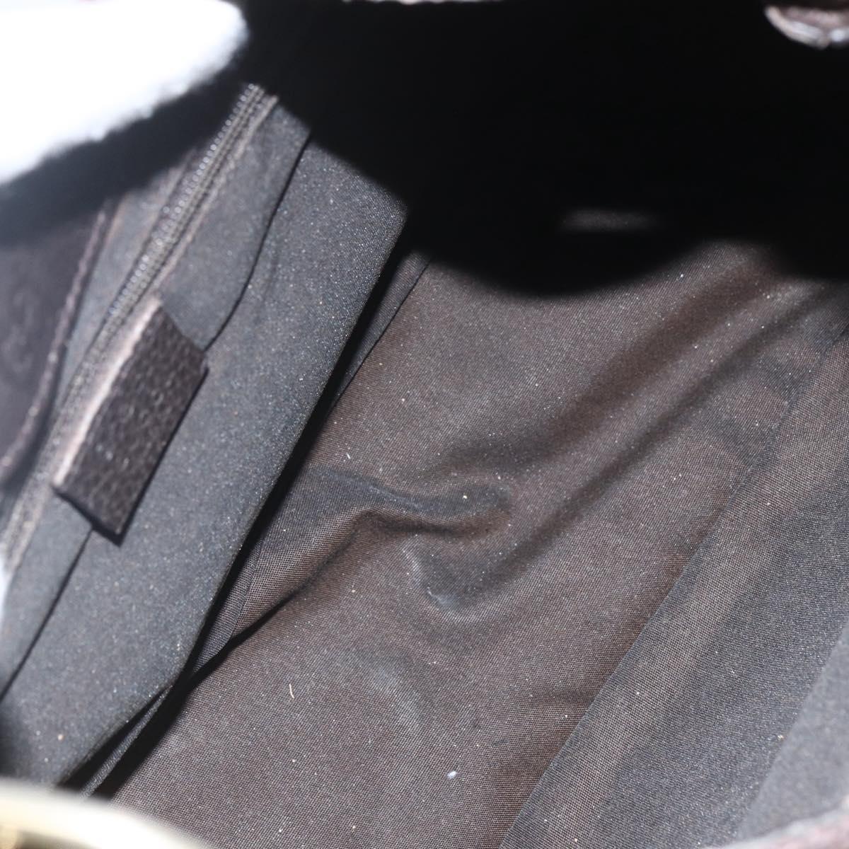 GUCCI Guccissima Shoulder Bag Canvas Brown Gold 257265 Auth 151646