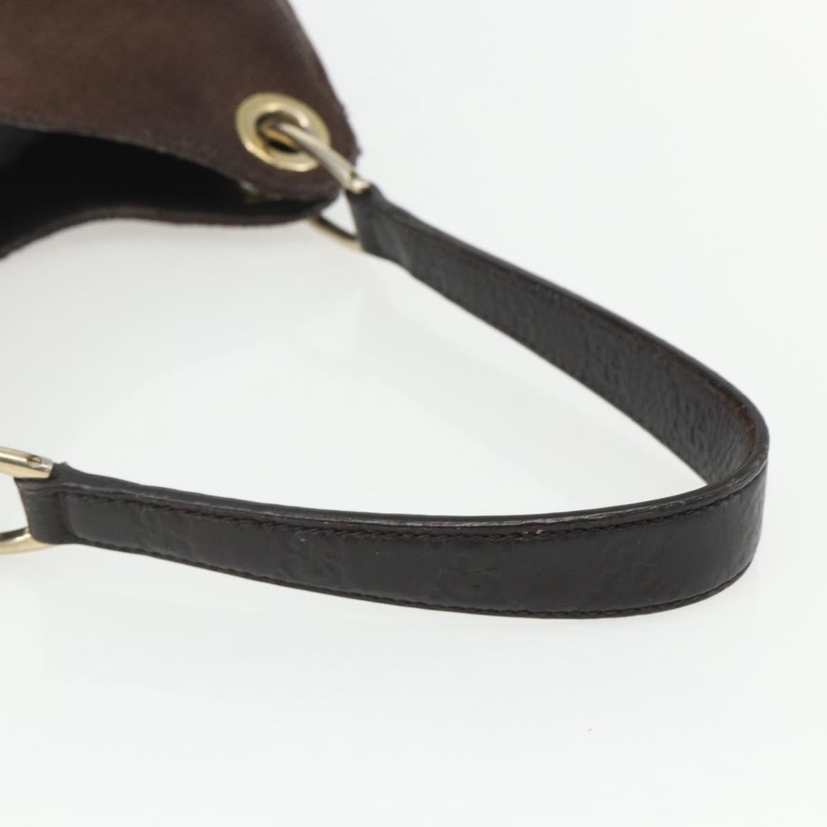 GUCCI Guccissima Shoulder Bag Canvas Brown Gold 257265 Auth 151646