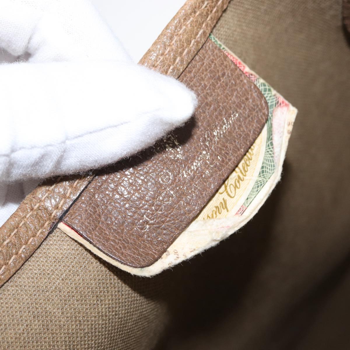 GUCCI GG Supreme Web Sherry Line Tote Bag PVC Beige Gold 39 02 003 Auth 151648