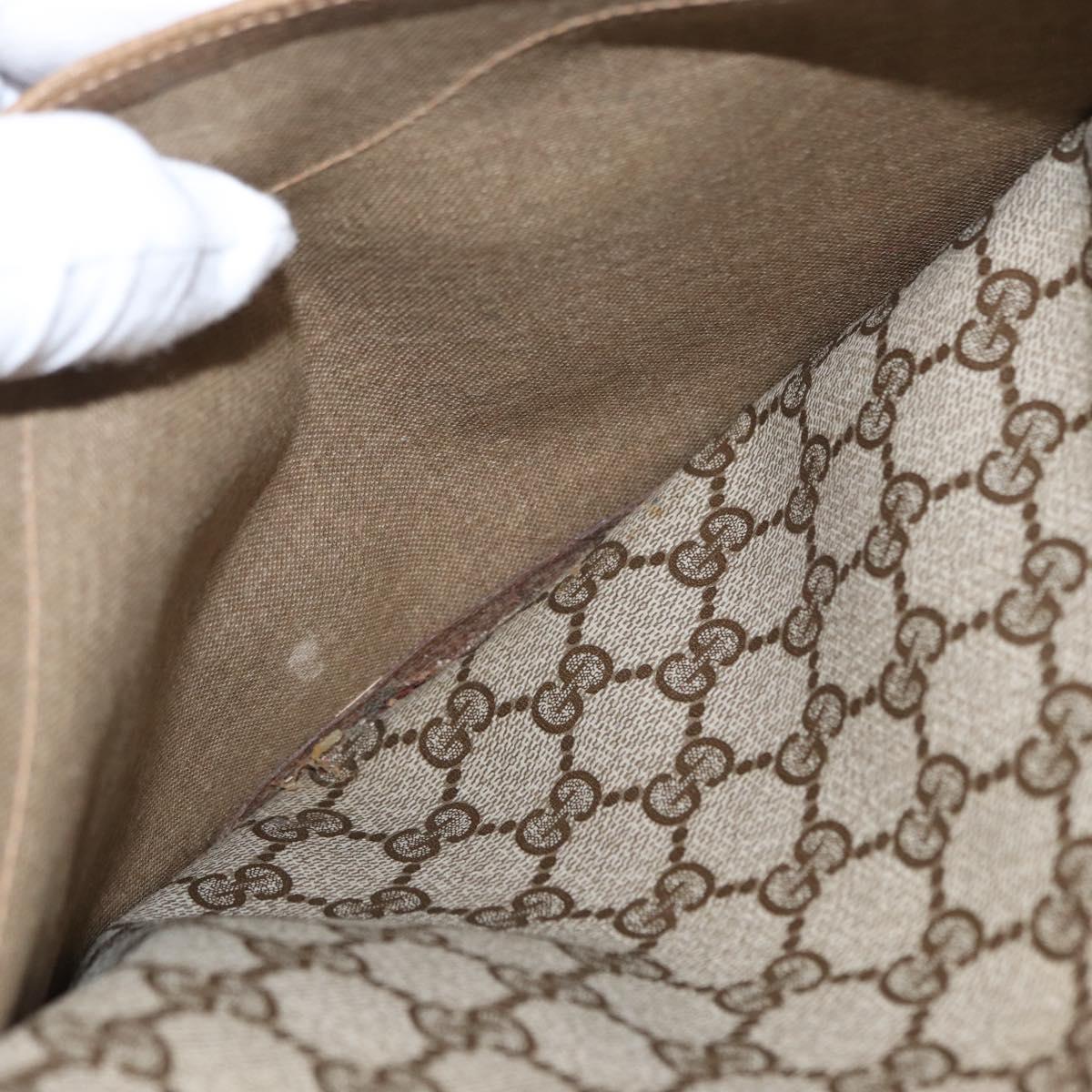 GUCCI GG Supreme Web Sherry Line Tote Bag PVC Beige Gold 39 02 003 Auth 151648