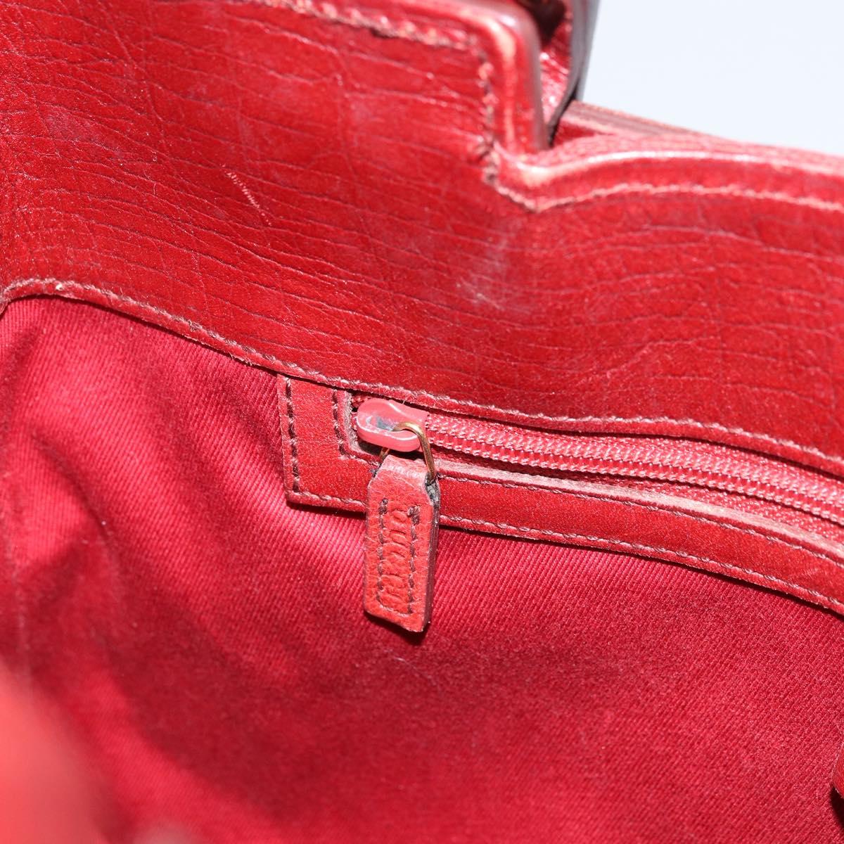 GUCCI GG Canvas Tote Bag Red Gold 107757 Auth 151652