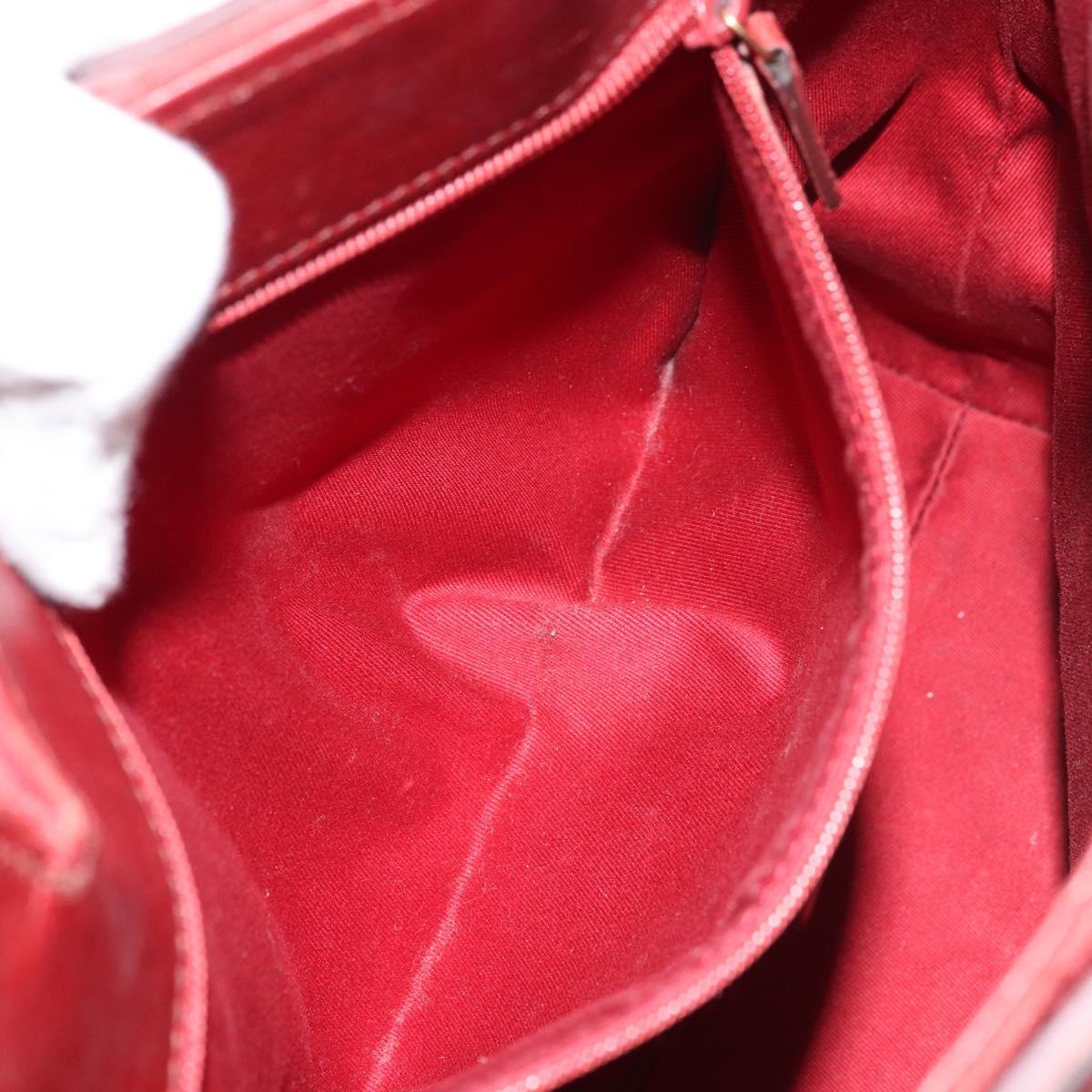 GUCCI GG Canvas Tote Bag Red Gold 107757 Auth 151652