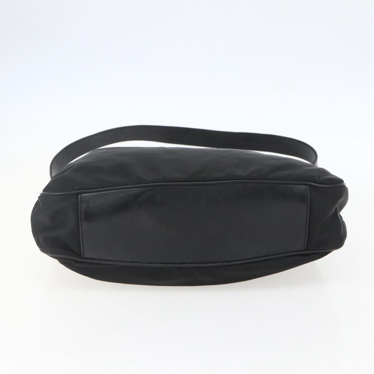 GUCCI Bamboo Shoulder Bag Nylon 2way Black Silver 001 1781 1577 5 Auth 151655