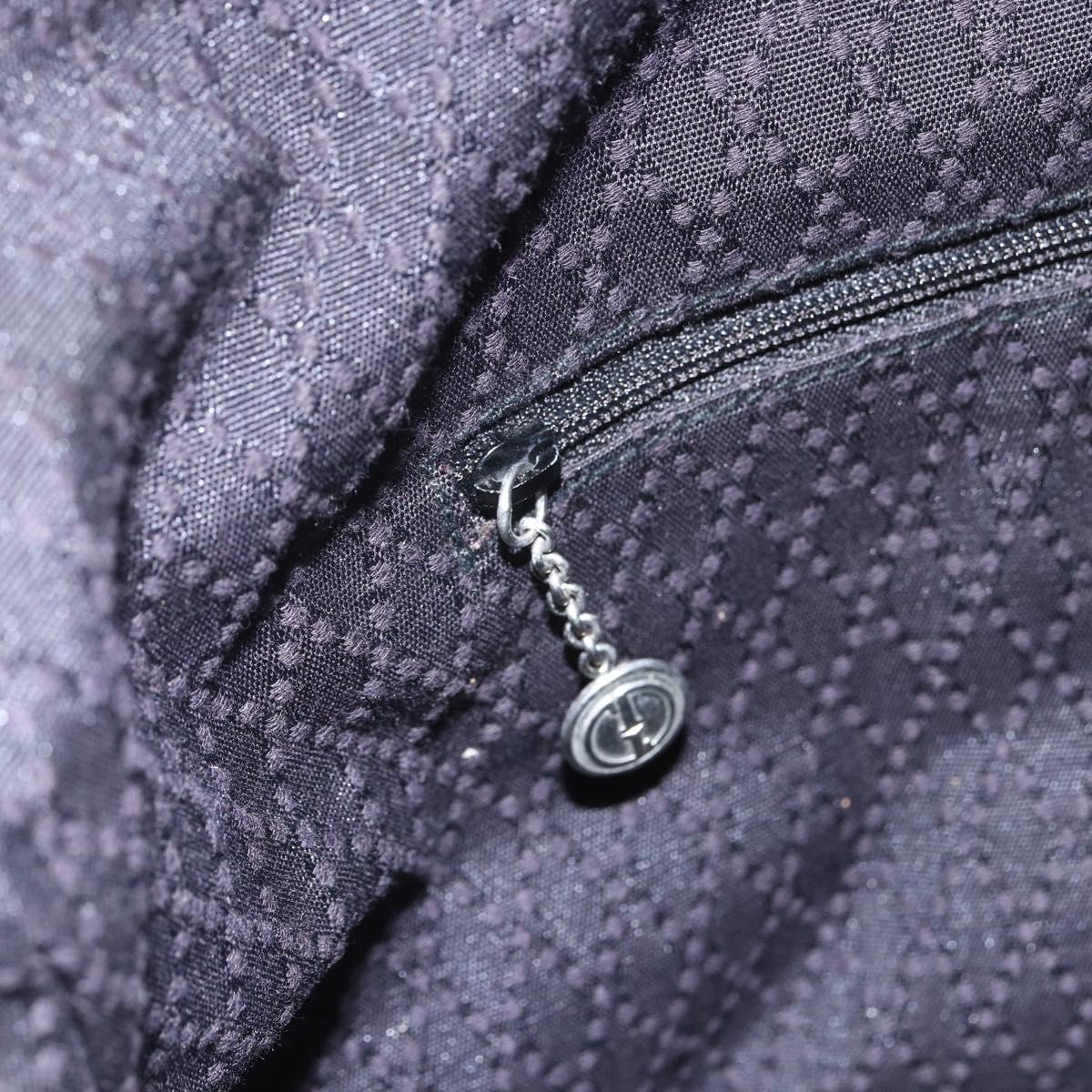 GUCCI Bamboo Shoulder Bag Nylon 2way Black Silver 001 1781 1577 5 Auth 151655