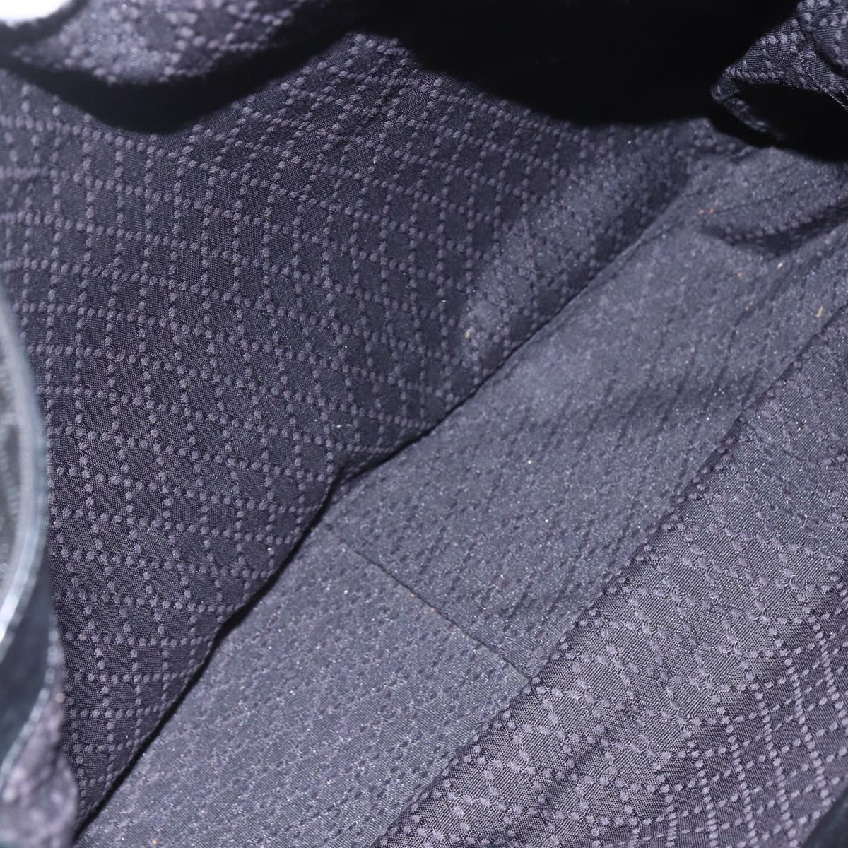 GUCCI Bamboo Shoulder Bag Nylon 2way Black Silver 001 1781 1577 5 Auth 151655