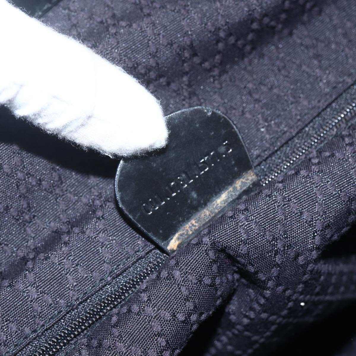 GUCCI Bamboo Shoulder Bag Nylon 2way Black Silver 001 1781 1577 5 Auth 151655