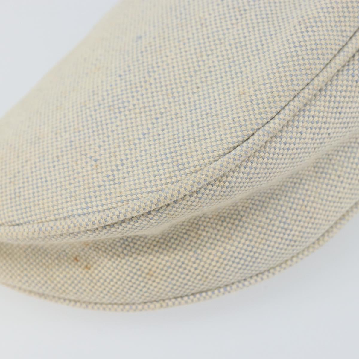 PRADA Accessory Pouch Canvas Gray Silver Auth 151657