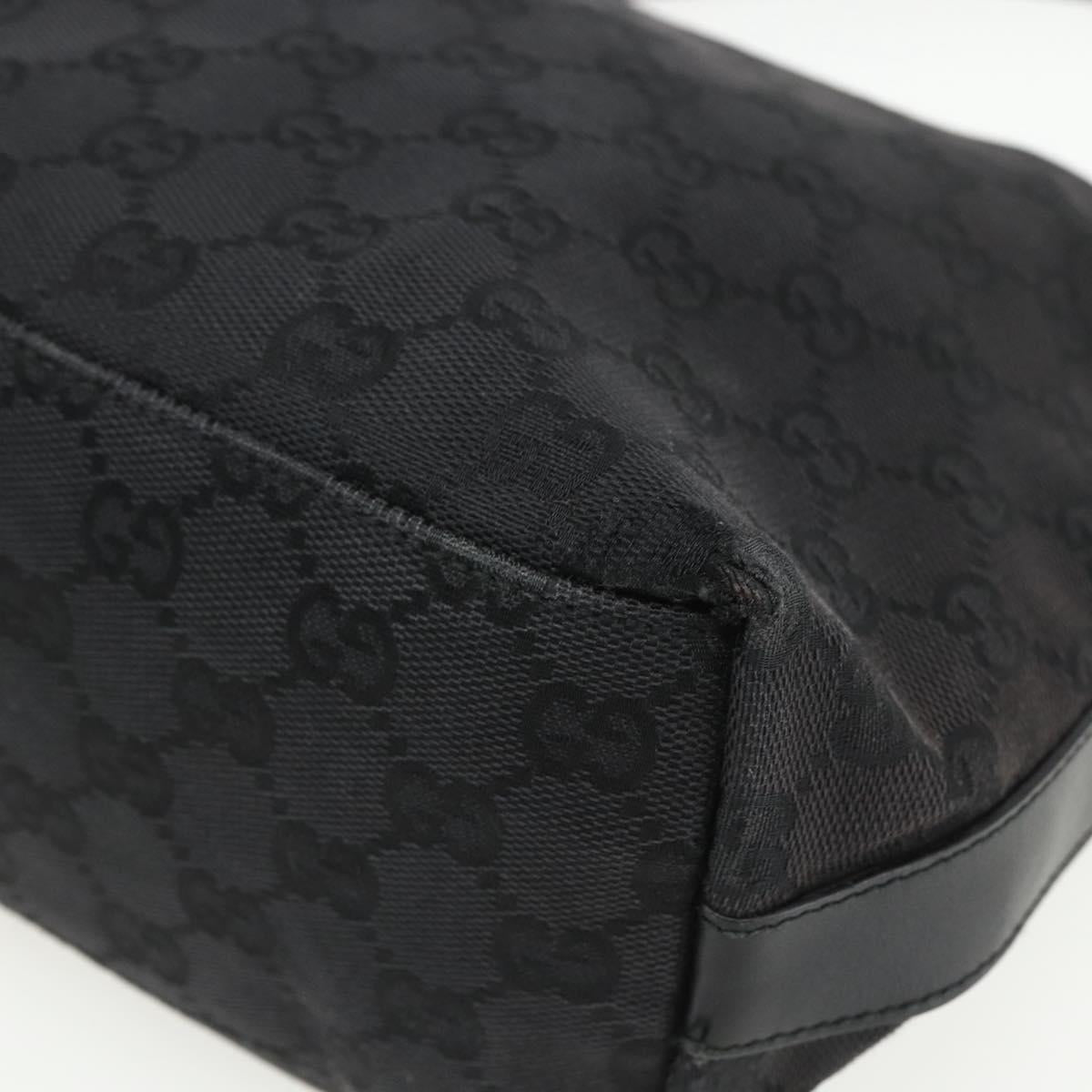 GUCCI GG Canvas Shoulder Bag Black Silver 000 0602 Auth 151659