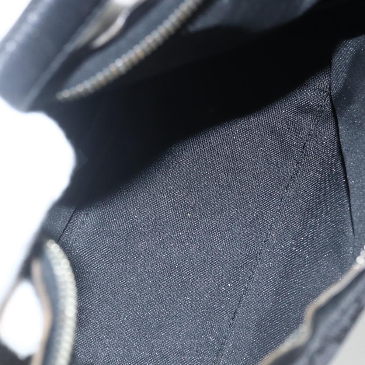 GUCCI GG Canvas Shoulder Bag Black Silver 000 0602 Auth 151659