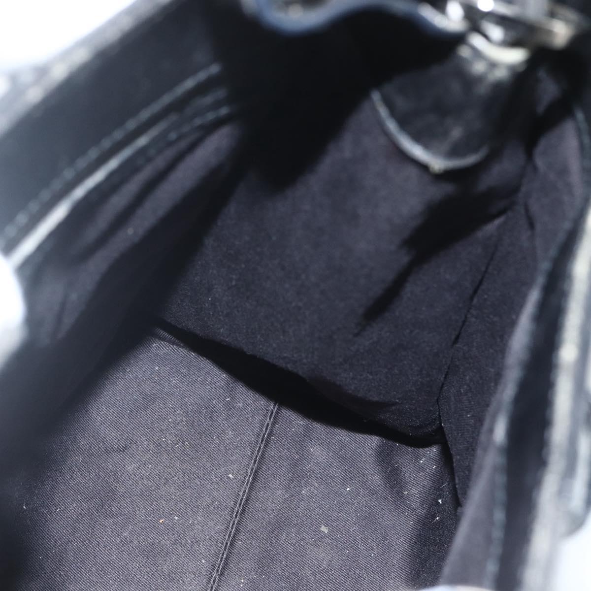 GUCCI GG Canvas Shoulder Bag Black Silver 110292 Auth 151660