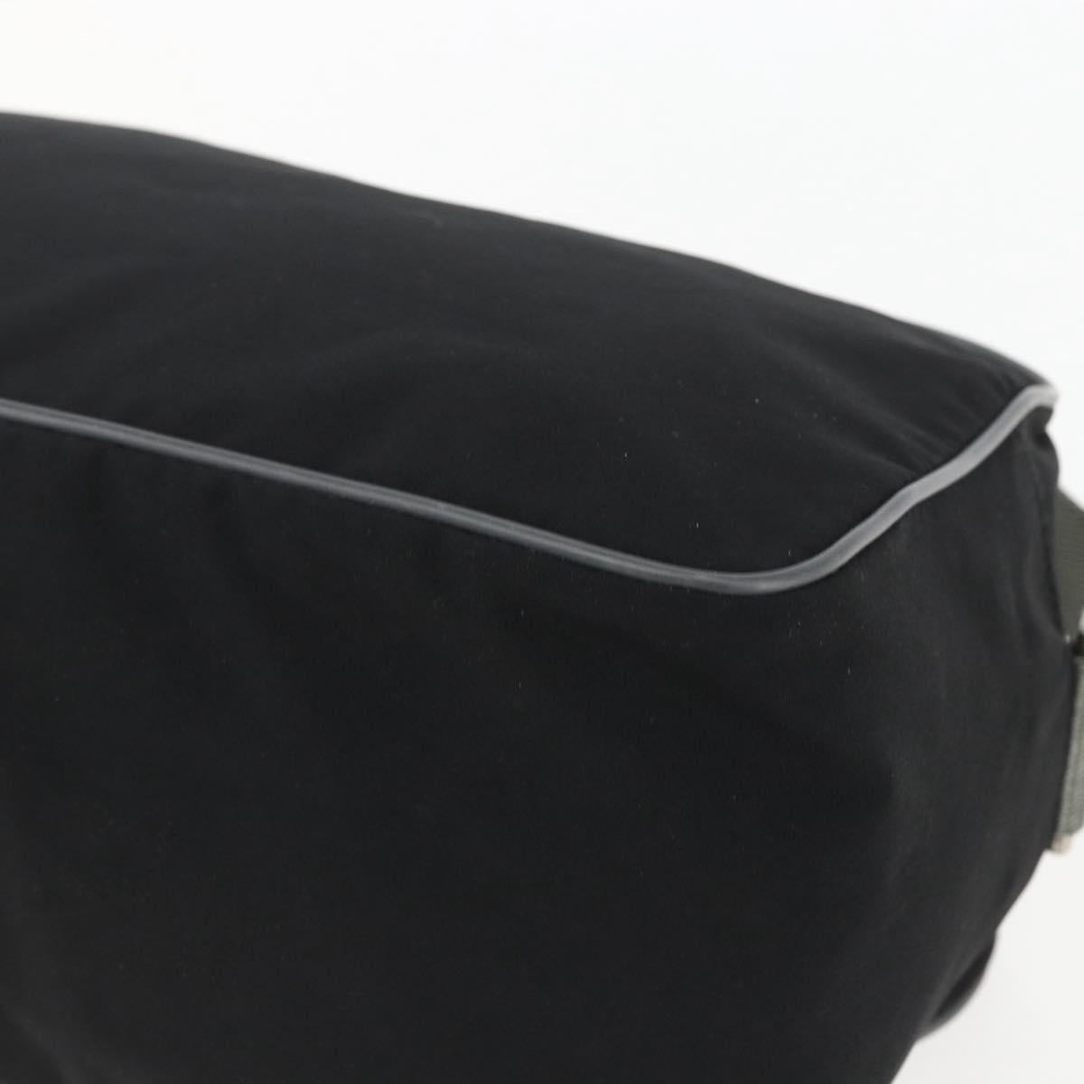 PRADA Sports Shoulder Bag Nylon Black Silver Auth 151661