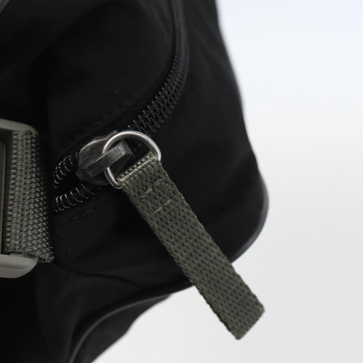 PRADA Sports Shoulder Bag Nylon Black Silver Auth 151661