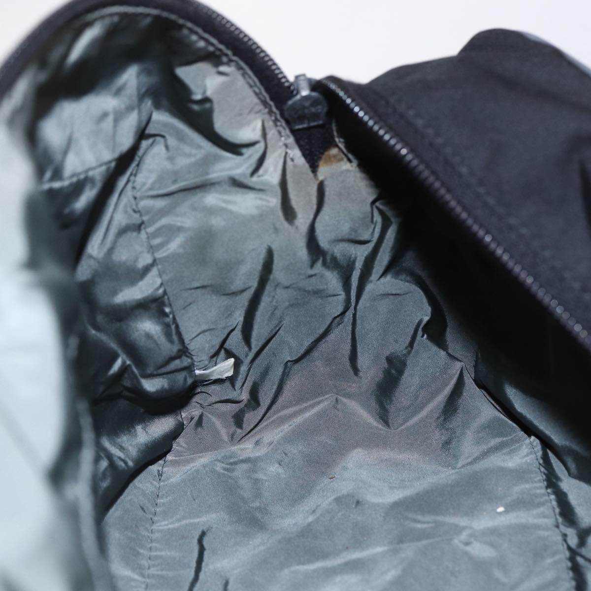 PRADA Sports Shoulder Bag Nylon Black Silver Auth 151661